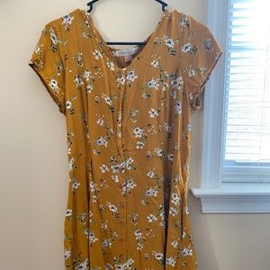 NWOT Yellow Floral Dress